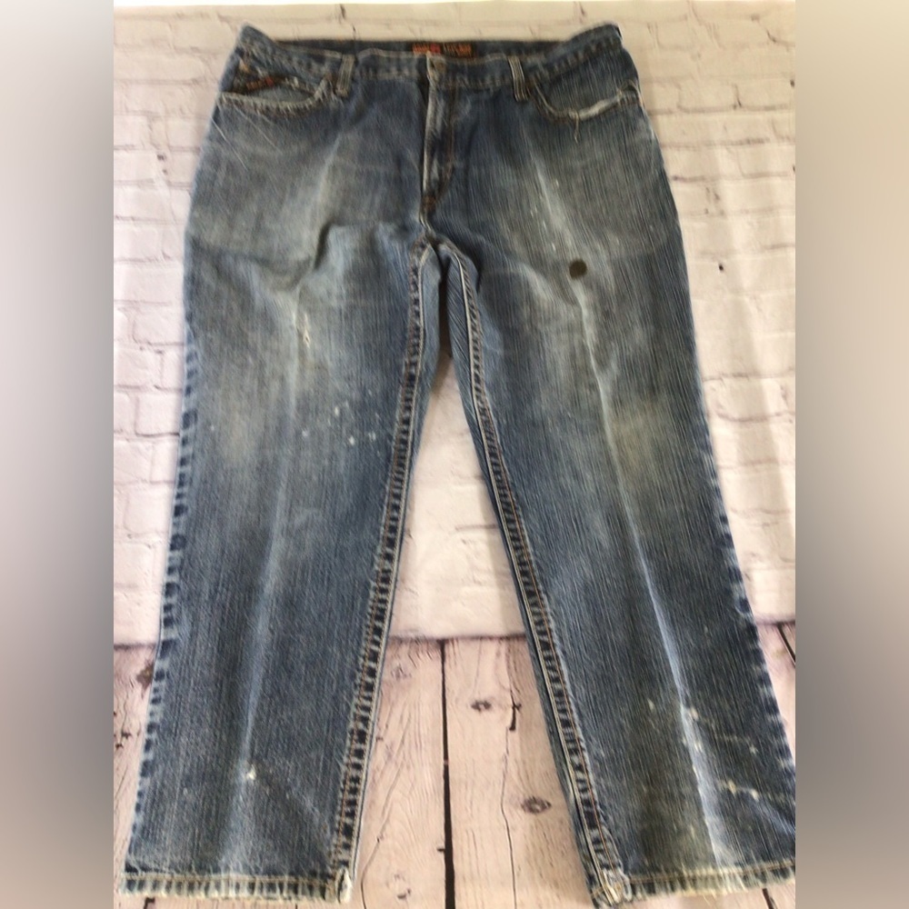 Ariat work FR Low Rise M4 Boot construction starch welding denim jeans 42/30